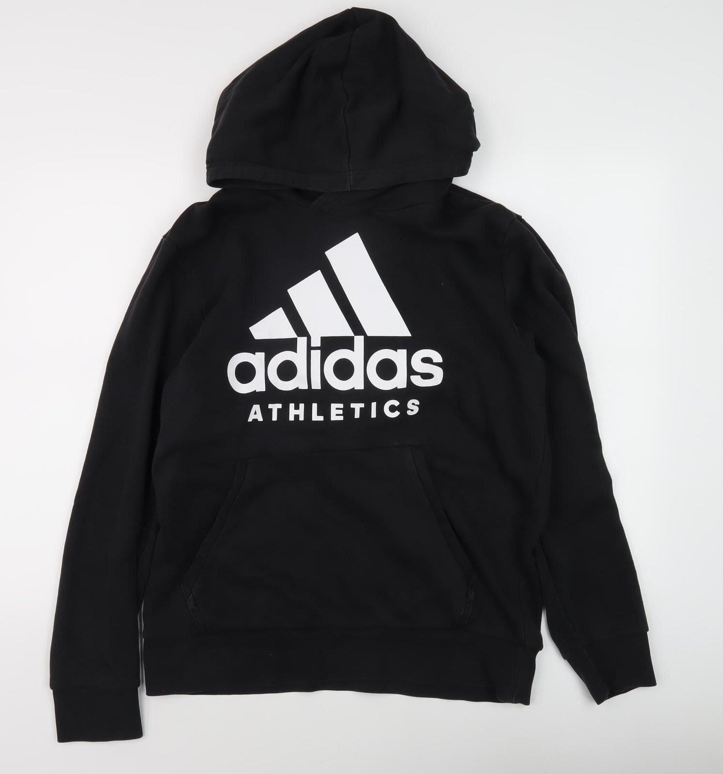 Adidas Men's Black Logo Hoodie Size L Pullover