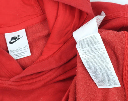 Nike Boys Red Fleece Pullover Hoodie XL