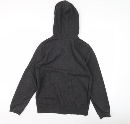 Puma Boys Black Full Zip Hoodie Size 14 Graphic Print