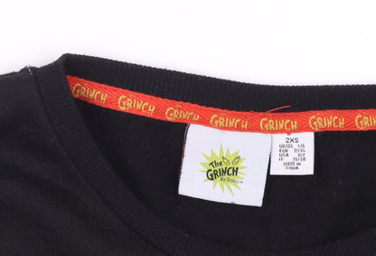 The Grinch Unisex Black Christmas Pullover Sweatshirt 2XS
