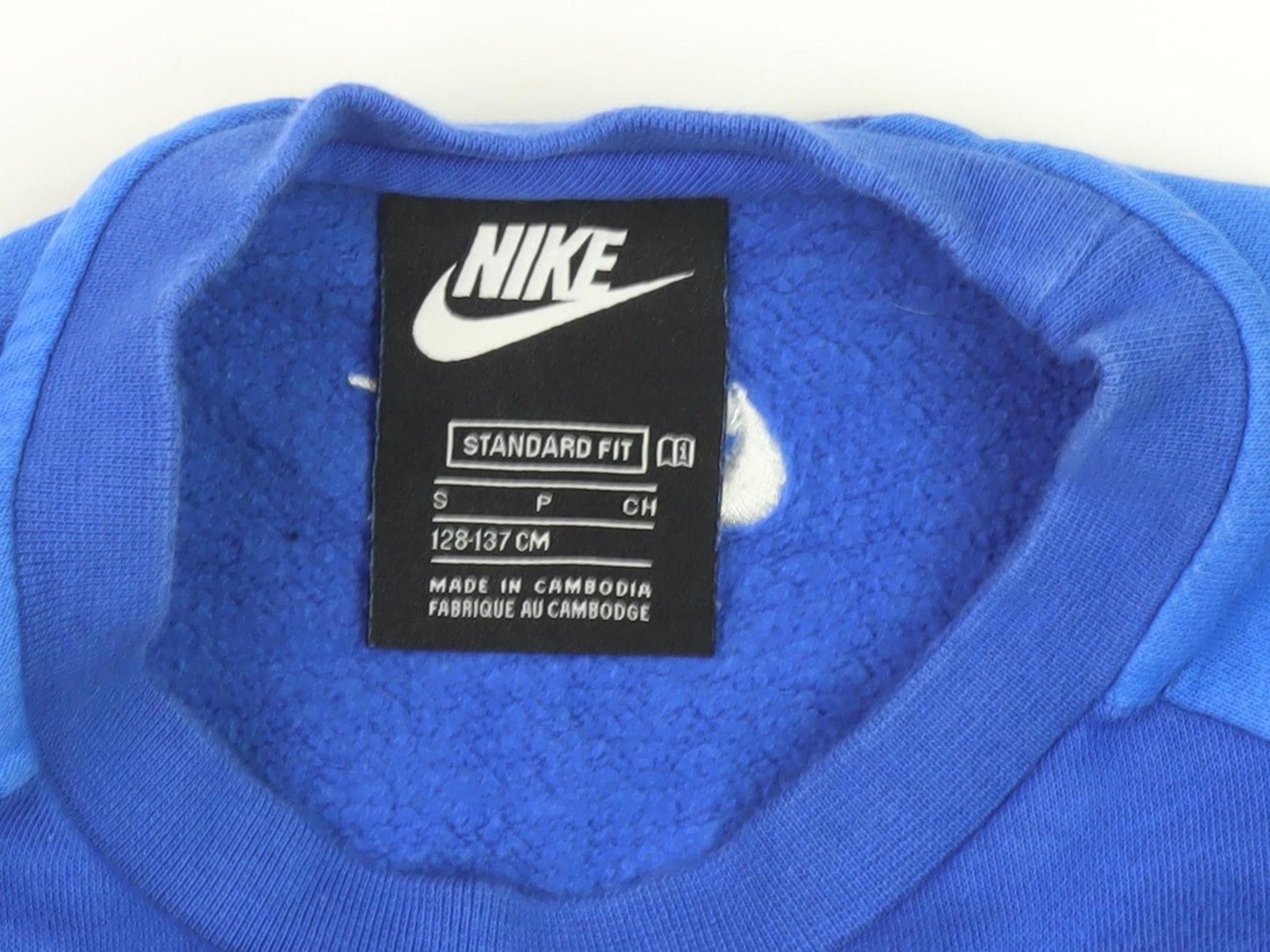 Nike Boys Blue Pullover Sweatshirt S with Logo