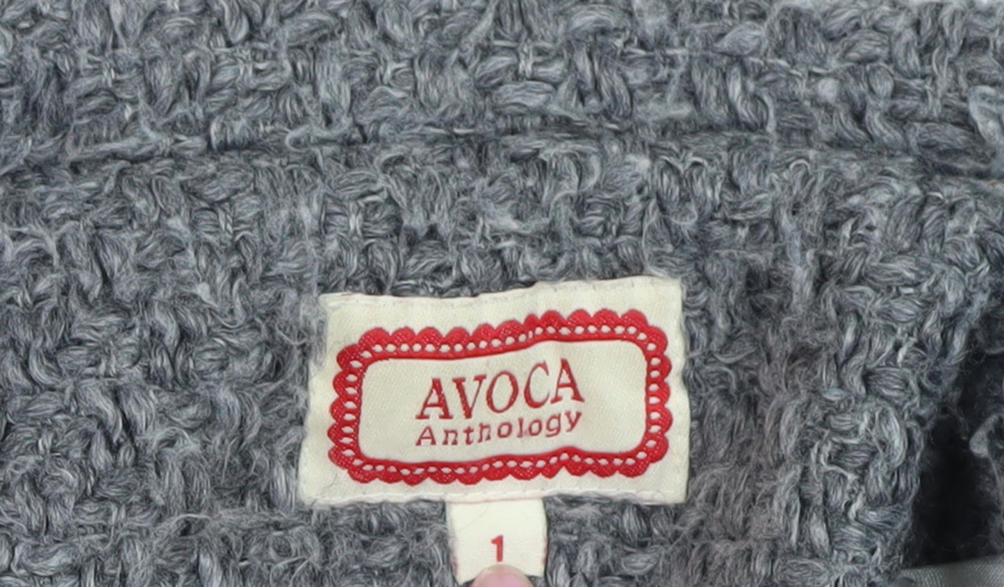 Ayoca Women's Grey Long Coat, L, Button, Lined