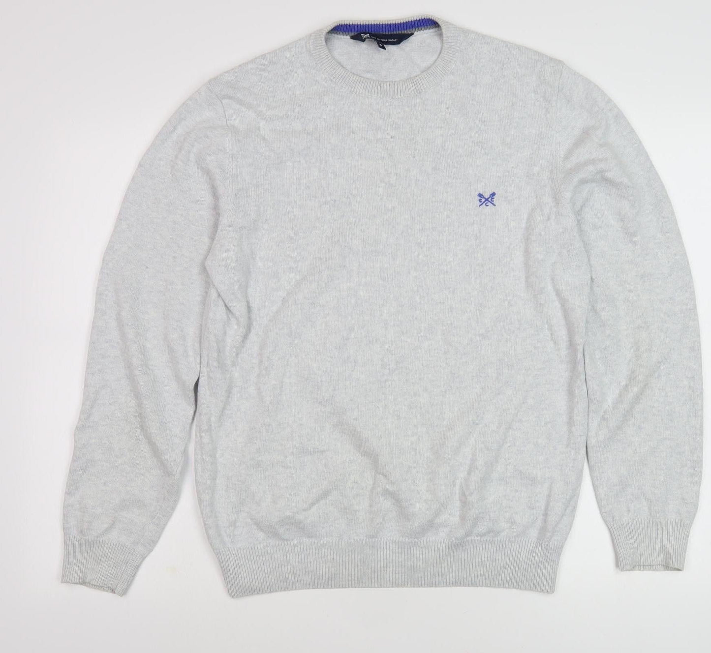 Crew Clothing Men's Grey Wool Pullover Jumper S