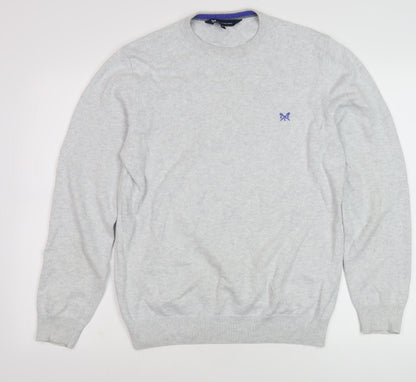 Crew Clothing Men's Grey Wool Pullover Jumper S