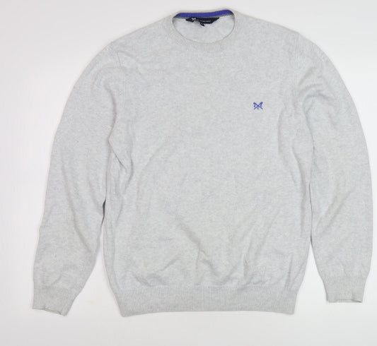 Crew Clothing Men's Grey Wool Pullover Jumper S
