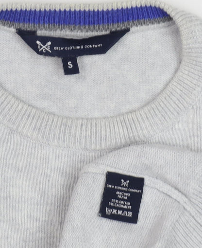 Crew Clothing Men's Grey Wool Pullover Jumper S