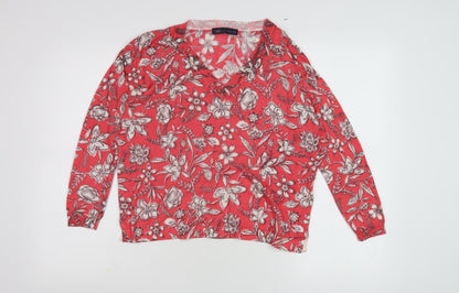 Womens UK Size M Marks and Spencer Red Pullover Jumper