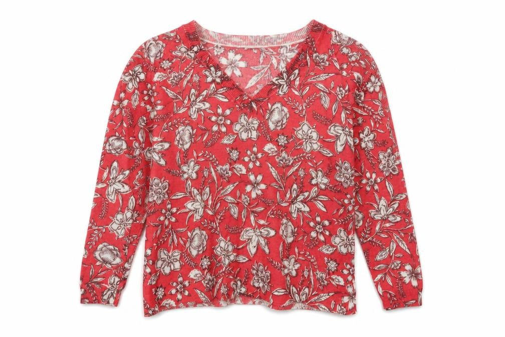 Womens UK Size M Marks and Spencer Red Pullover Jumper