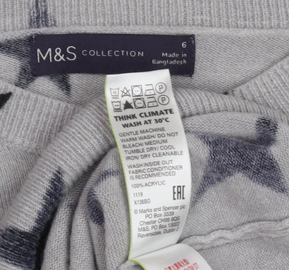Womens UK Size 6 Marks and Spencer Grey  Jumper