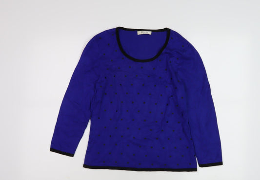 Womens UK Size S Precis Blue Pullover Jumper