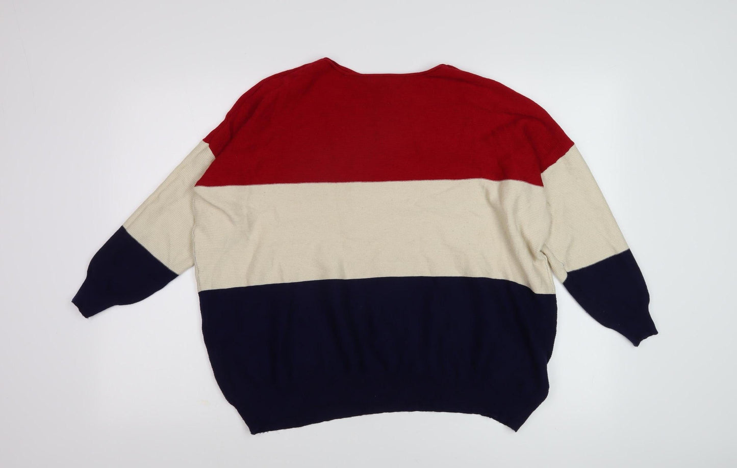 Womens UK Size M Blue Vanilla Multicoloured Pullover Jumper
