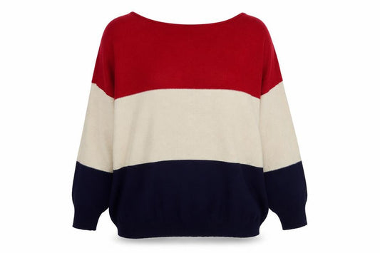 Womens UK Size M Blue Vanilla Multicoloured Pullover Jumper