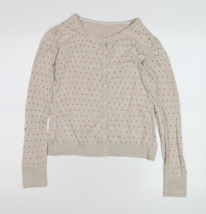 Womens UK Size 14 Dunnes Stores Beige Cardigan Jumper