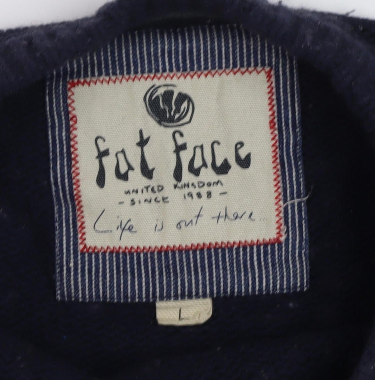 Fat Face Men's Black Wool Pullover Jumper Size L