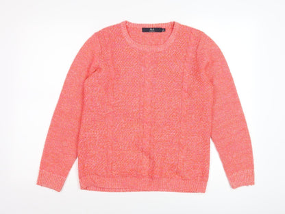 Womens UK Size 10-12 ISLE Pink Pullover Jumper