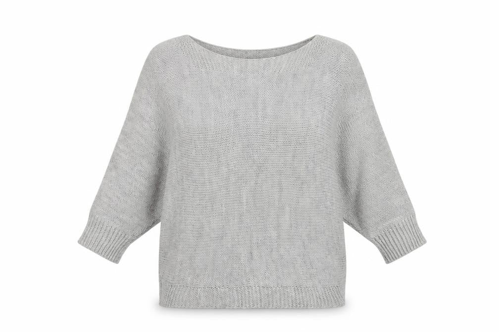Womens UK Size S/M Amanti Grey Pullover Jumper