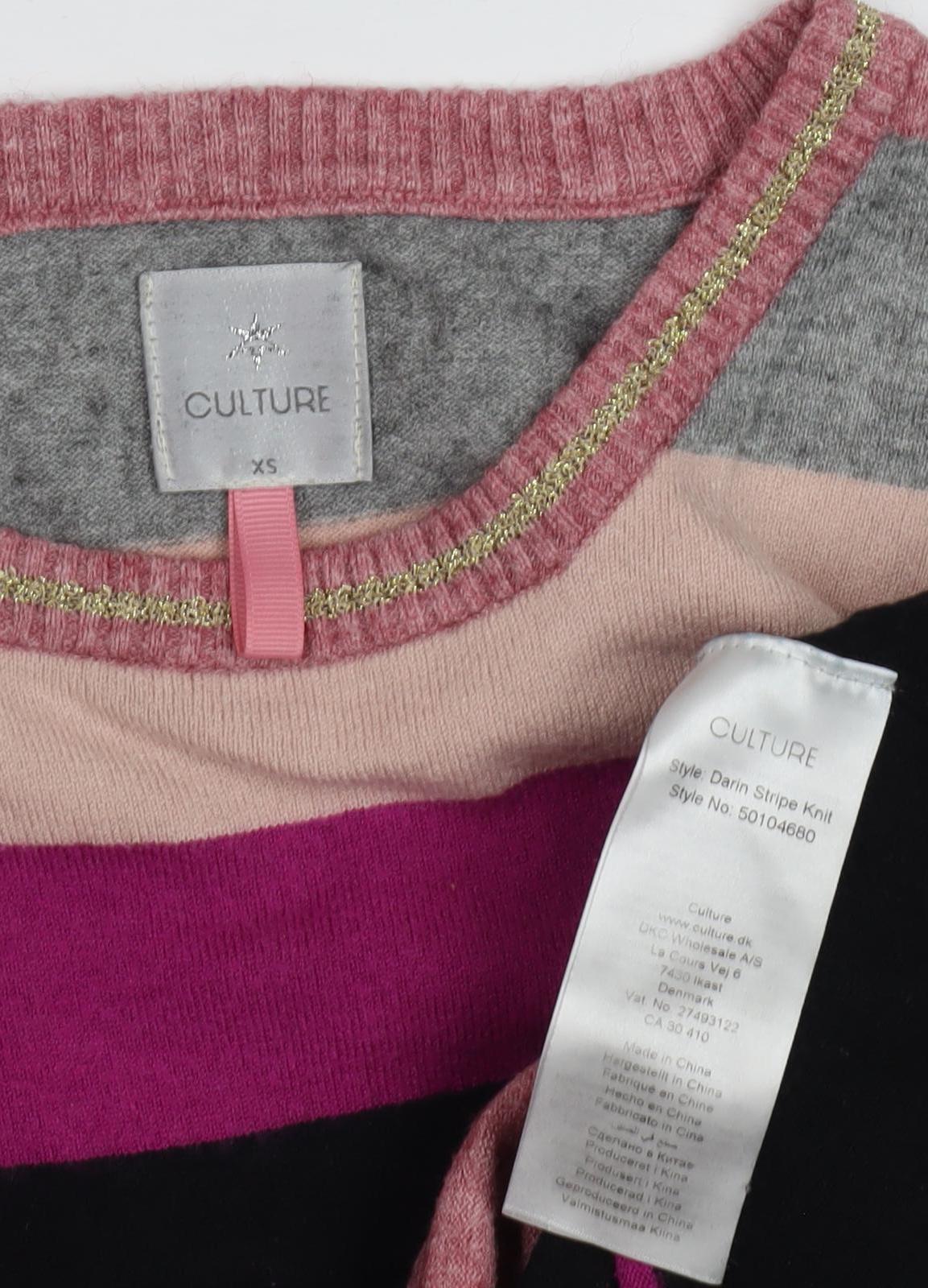 Womens UK Size XS CULTURE Multicoloured Pullover Jumper