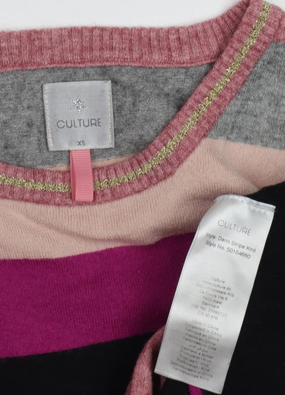 Womens UK Size XS CULTURE Multicoloured Pullover Jumper