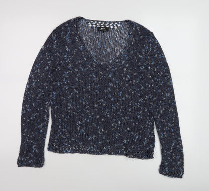 Womens UK Size L Made in Italy Blue Pullover Jumper