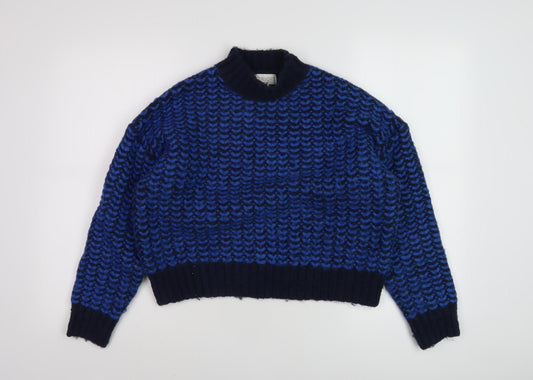 Apricot Women Blue Knit Pullover Jumper Size 10