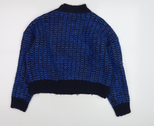 Apricot Women Blue Knit Pullover Jumper Size 10
