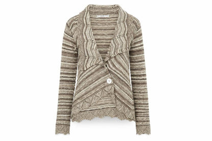 Womens UK Size M M&Co Brown Cardigan Jumper