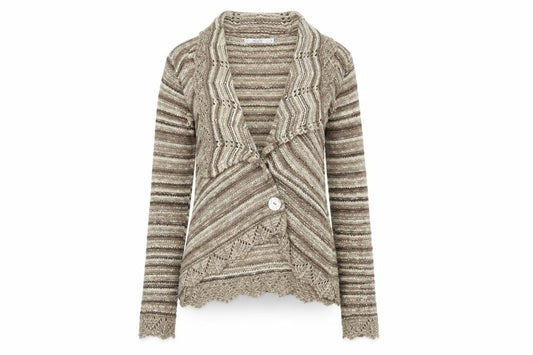 Womens UK Size M M&Co Brown Cardigan Jumper