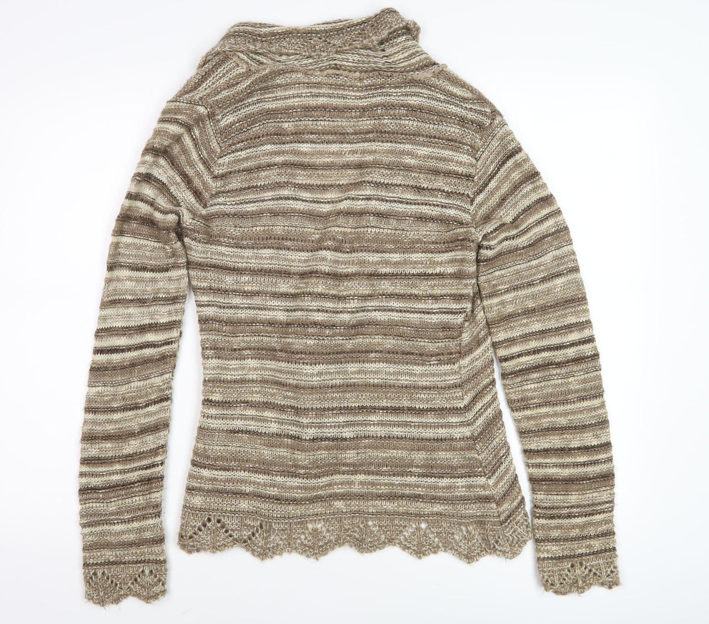 Womens UK Size M M&Co Brown Cardigan Jumper