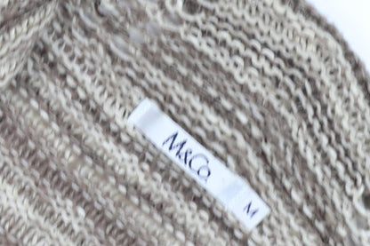 Womens UK Size M M&Co Brown Cardigan Jumper