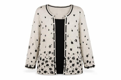 Womens UK Size 16 M&Co Beige Cardigan Jumper