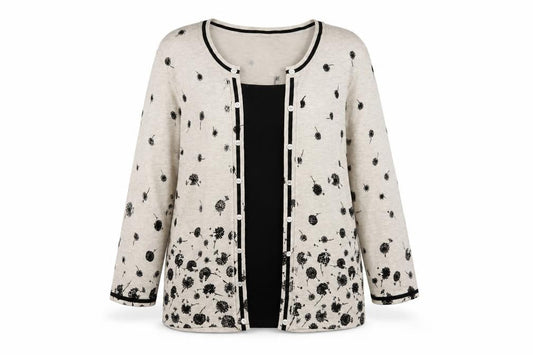 Womens UK Size 16 M&Co Beige Cardigan Jumper