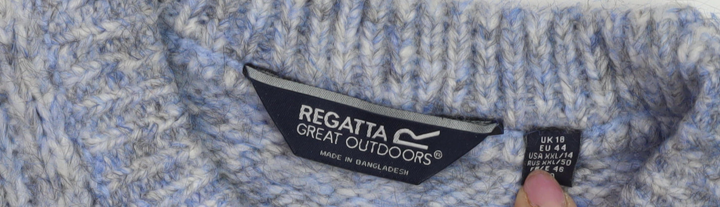 Womens UK Size 18 Regatta Blue Pullover Jumper