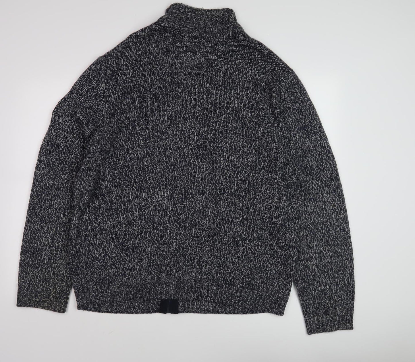 Atlas for Men Grey Wool Blend Full Zip Jacket 2XL