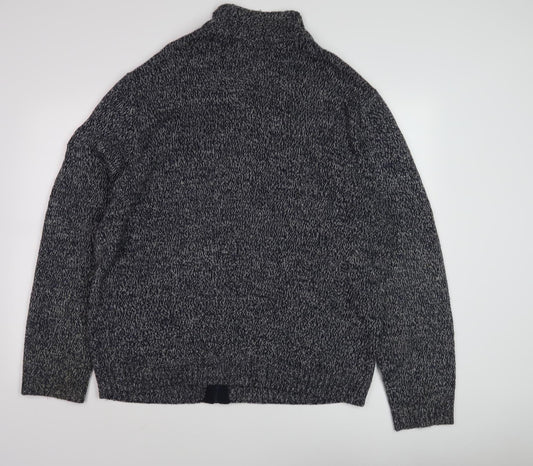 Atlas for Men Grey Wool Blend Full Zip Jacket 2XL