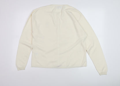 Womens UK Size M Akal Collection Ivory Cardigan Jumper