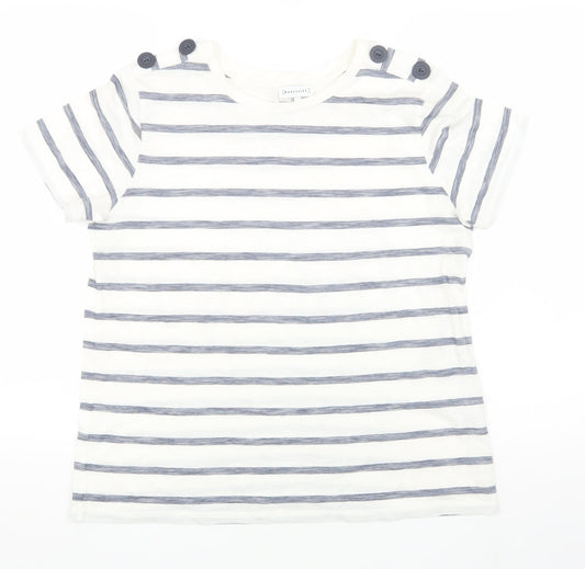 Womens UK Size 12 Warehouse White Basic T-Shirt