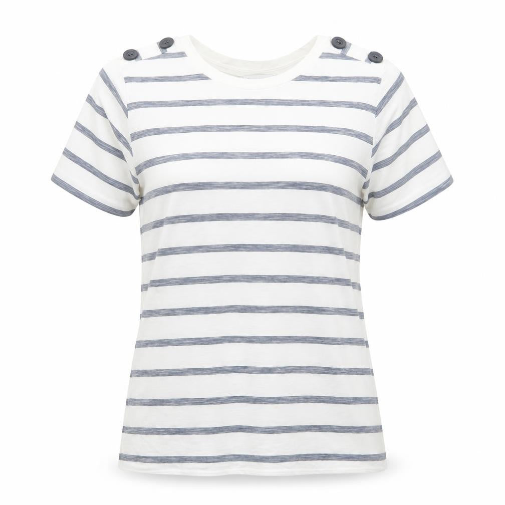 Womens UK Size 12 Warehouse White Basic T-Shirt