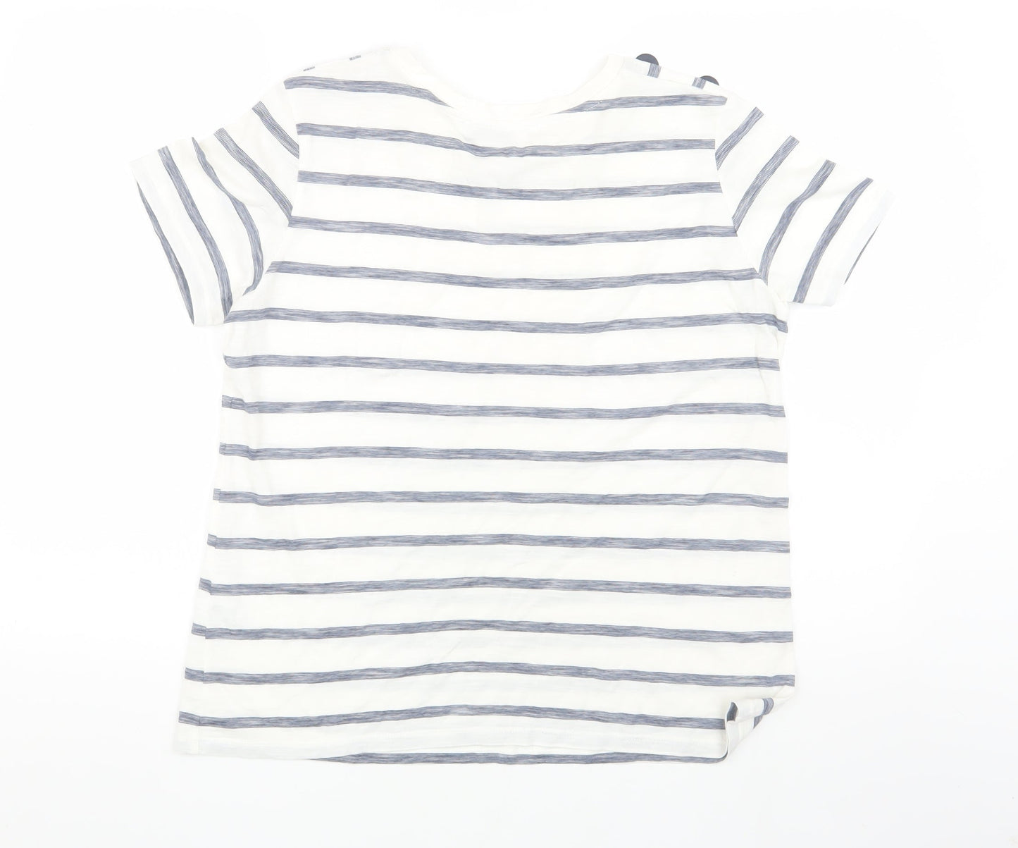 Womens UK Size 12 Warehouse White Basic T-Shirt
