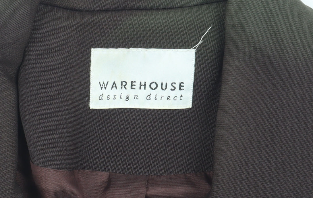 Warehouse Women's Brown Blazer, Size 14, Lined, Business