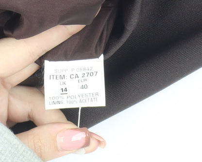 Warehouse Women's Brown Blazer, Size 14, Lined, Business