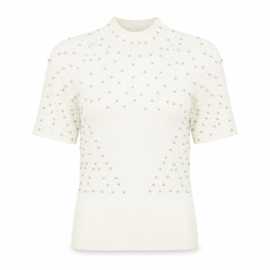 Womens UK Size XS Karen Millen Ivory Pullover Jumper