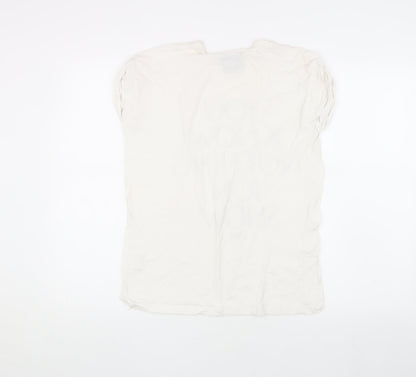 Womens UK Size 6 Game Of Thrones White Basic T-Shirt