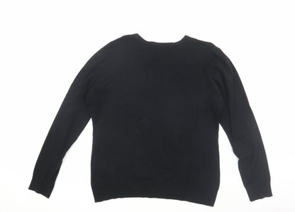 Womens UK Size 18 Roman Black Pullover Jumper