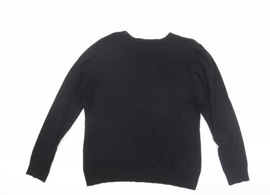 Womens UK Size 18 Roman Black Pullover Jumper
