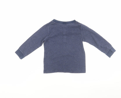 H&M Unisex Baby Blue Long Sleeve T-Shirt 24M
