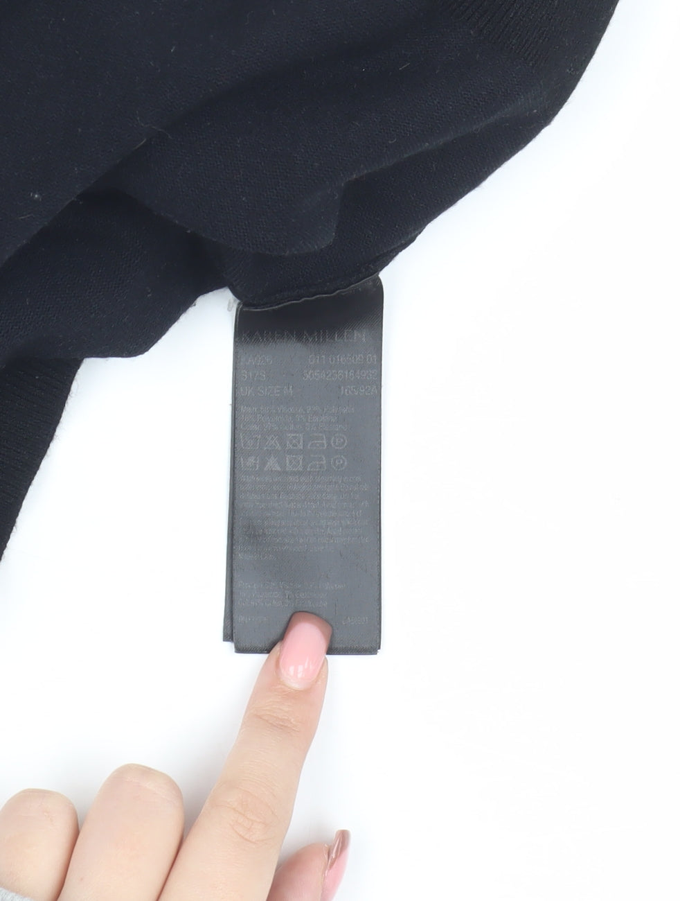 Karen Millen Women's Black Collared Jumper, M, Beaded Detail