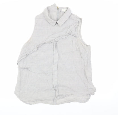 Womens UK Size 14 River Island Grey Basic Blouse