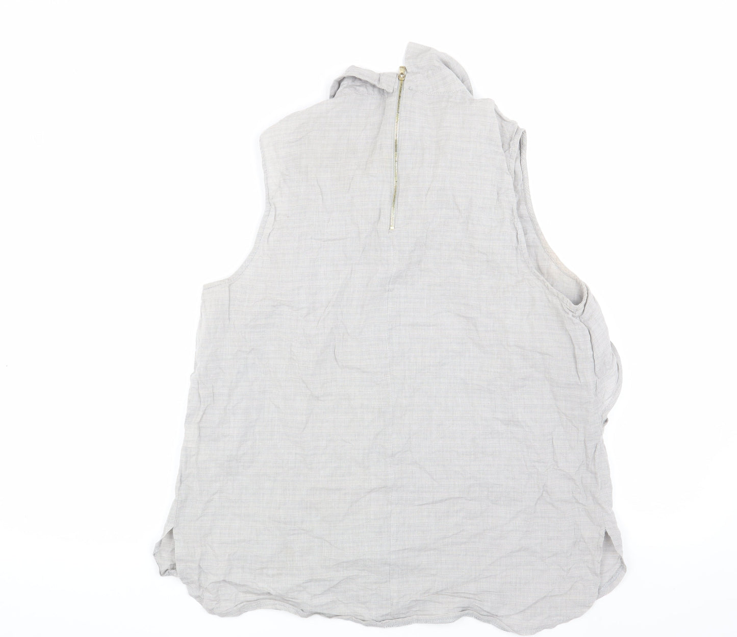 Womens UK Size 14 River Island Grey Basic Blouse
