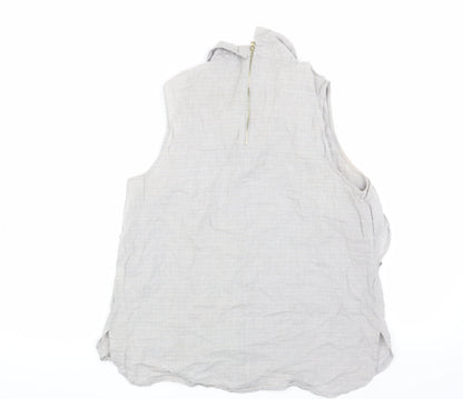 Womens UK Size 14 River Island Grey Basic Blouse