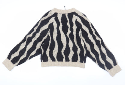 Womens UK Size 8 MNG Multicoloured Pullover Jumper